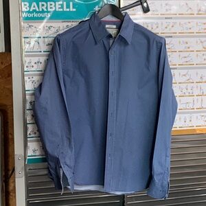 JOS A BANK - Mens L Blue. Stars. Button down. Slim fit